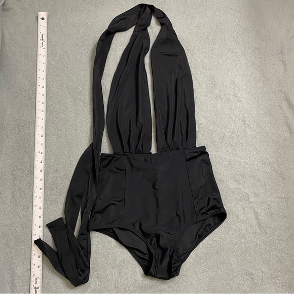 COCOSHIP Retro One Piece Backless Swimsuit High Waisted Tie back Size 6 Medium - Picture 10 of 12